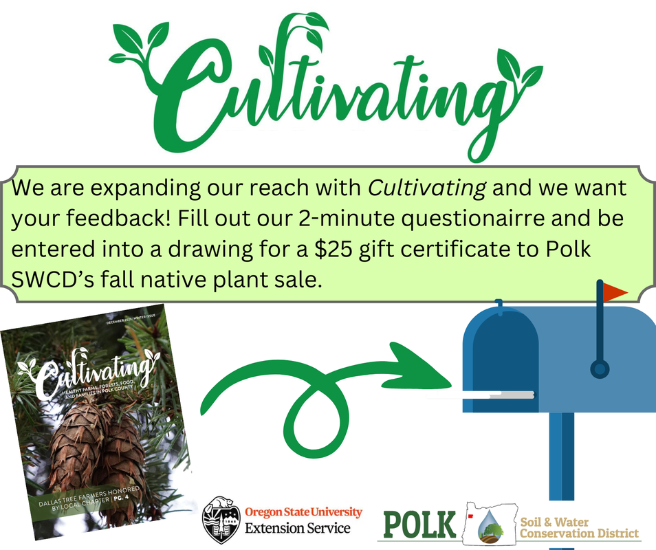 We are expanding our reach with Cultivating and we want your feedback! Fill out our 2-minute questionairre and be entered into a drawing for a $25 gift certificate to Polk SWCD’s fall native plant sale.