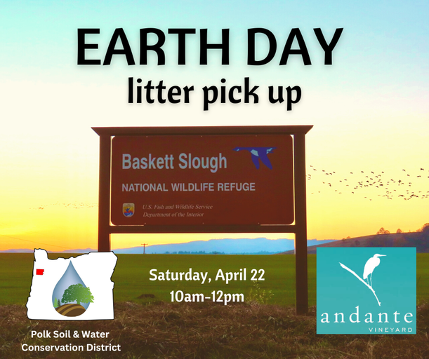 Earth Day litter pick up at Basket Slough - April 22, 10am-12pm