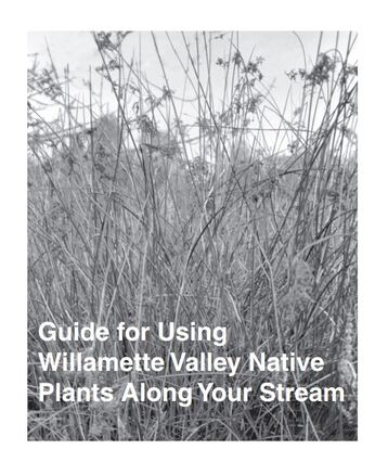 Guide for using willamette valley plants along your stream